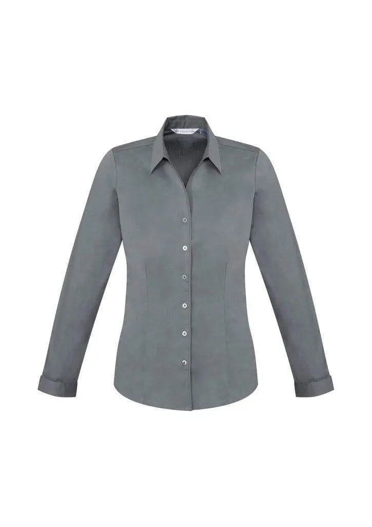 Biz Collection Corporate Wear Platinum / 6 Biz Collection Women’s Monaco Long Sleeve Shirt S770ll